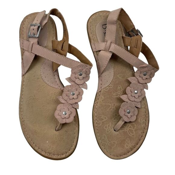 BOC b.o.c Almira Flower T-Strap Thong Flat Sandals Blush Pink Size 8M Z39898 - Picture 1 of 8